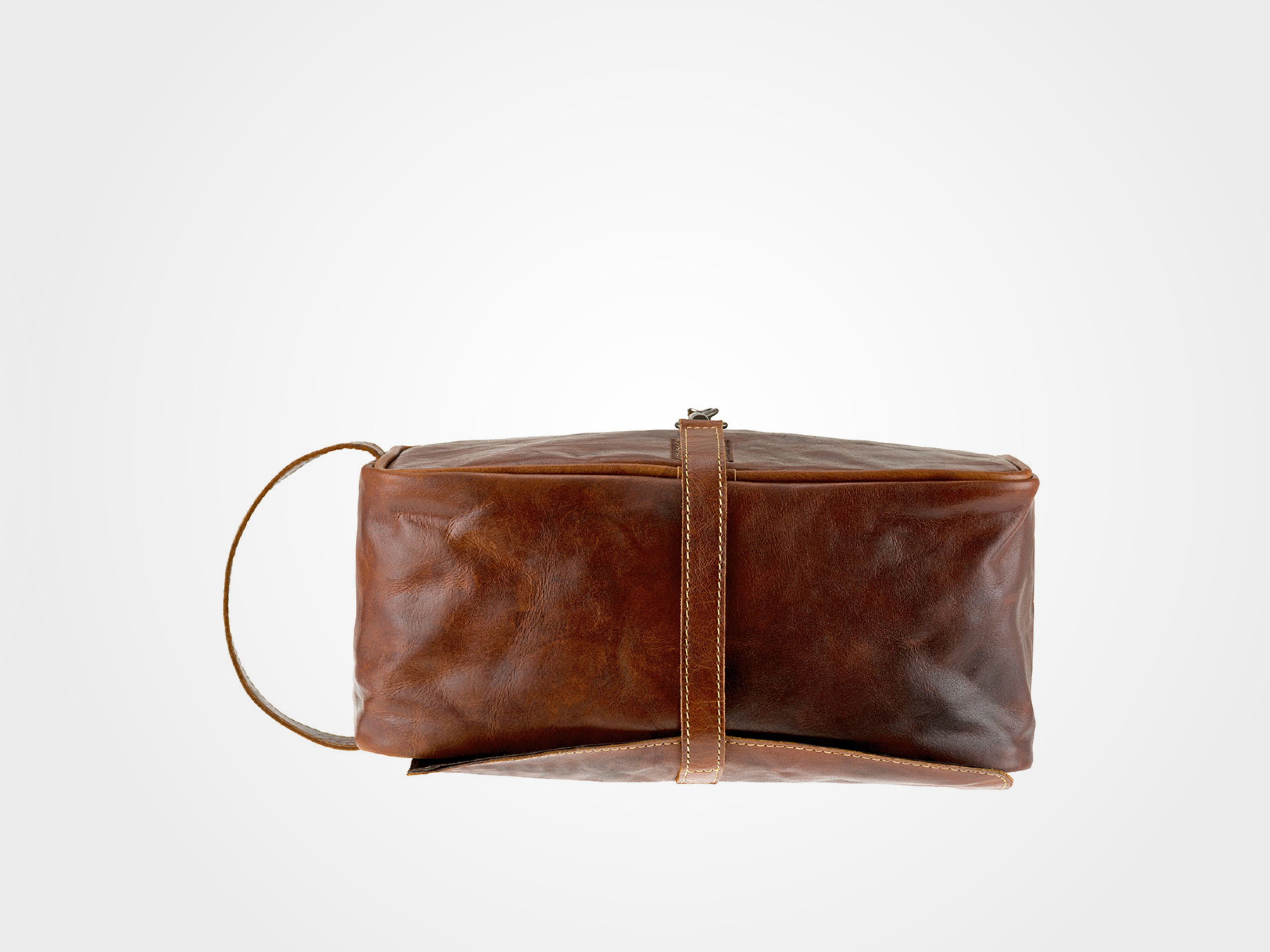 Kulturbeutel ROLL UP, Farbe Cognac