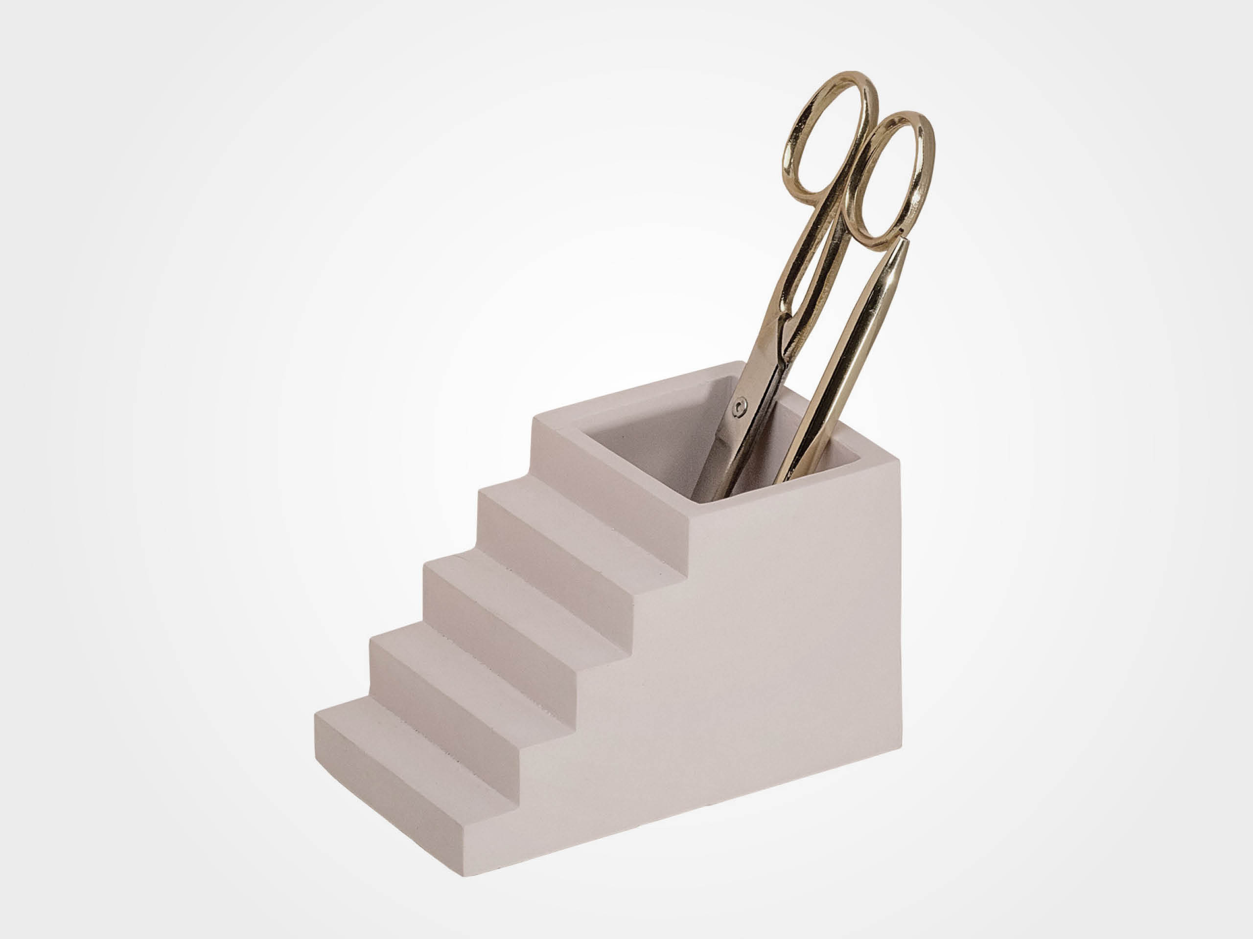 Stiftehalter "Stairs" (ohne Inhalt), Beton