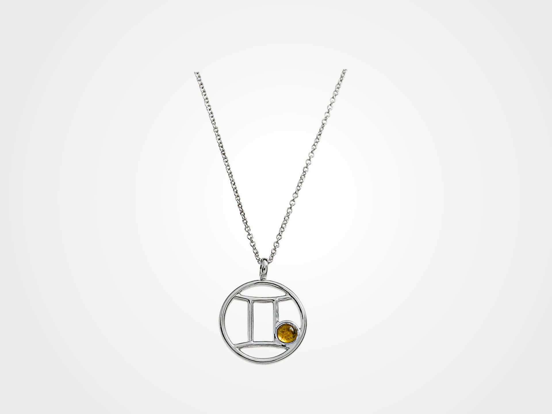 Kettenanhänger Sternzeichen Zwilling, mit Kette