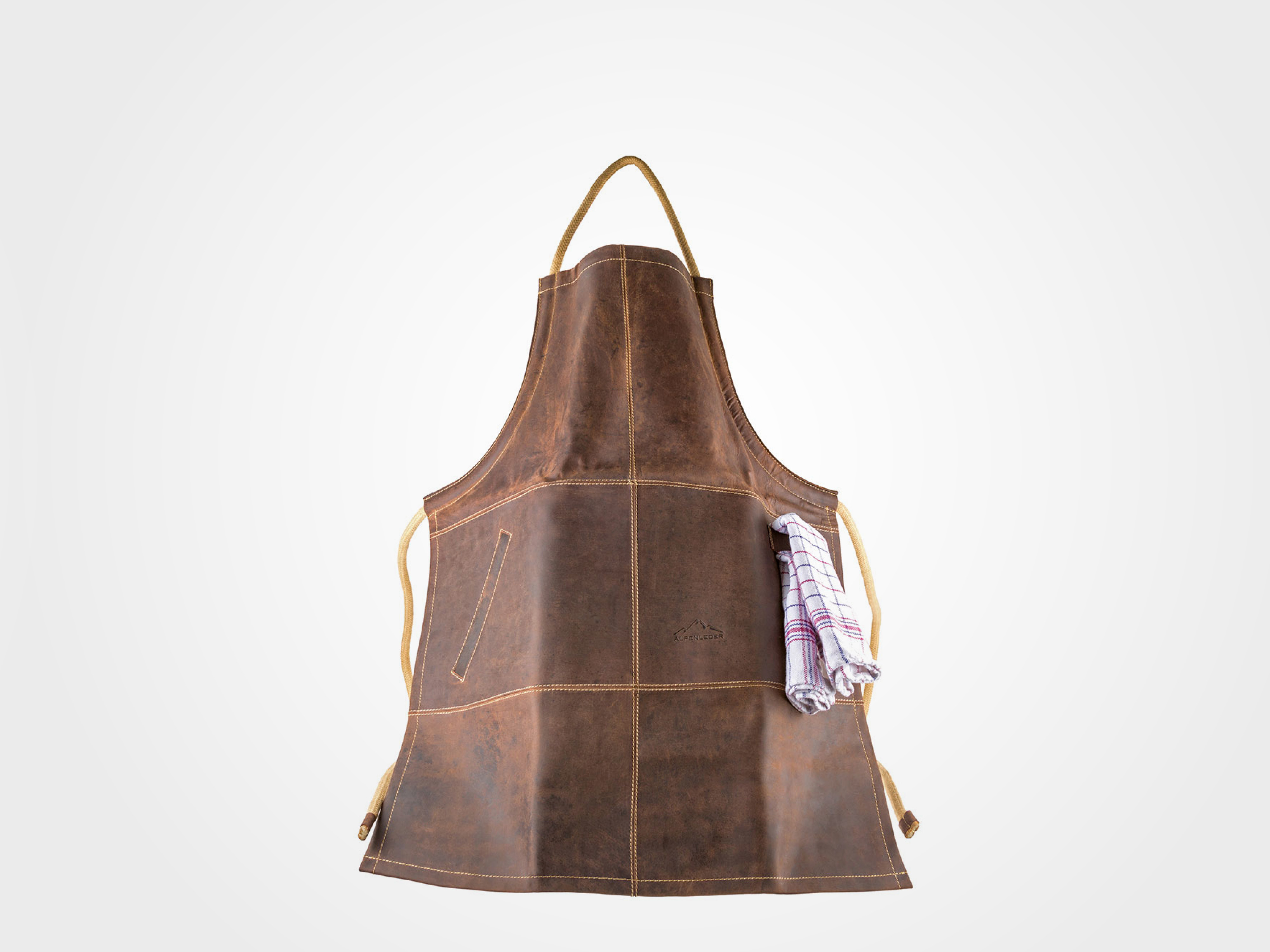 Grillschürze Büffelleder FUNKENFEUER, Farbe Coffee