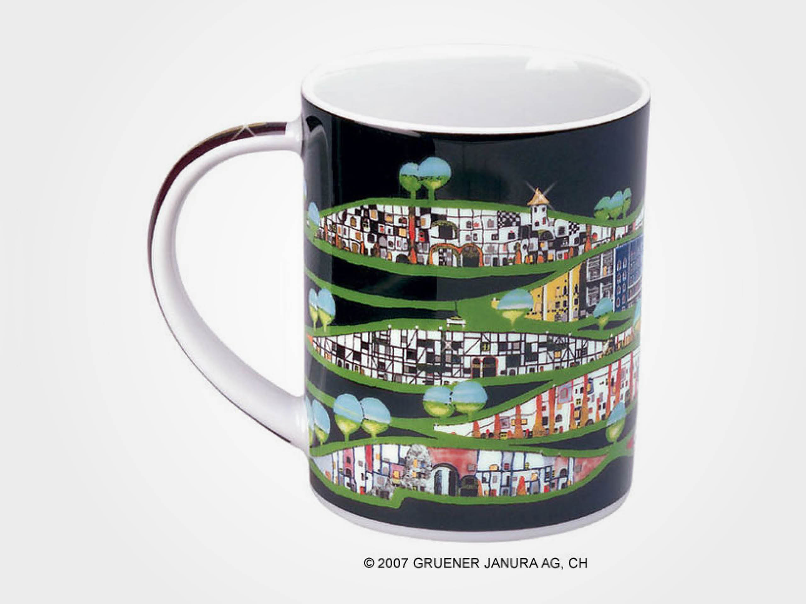 Friedensreich Hundertwasser: Magic Mug "Rogner-Bad Blumau", Porzellan