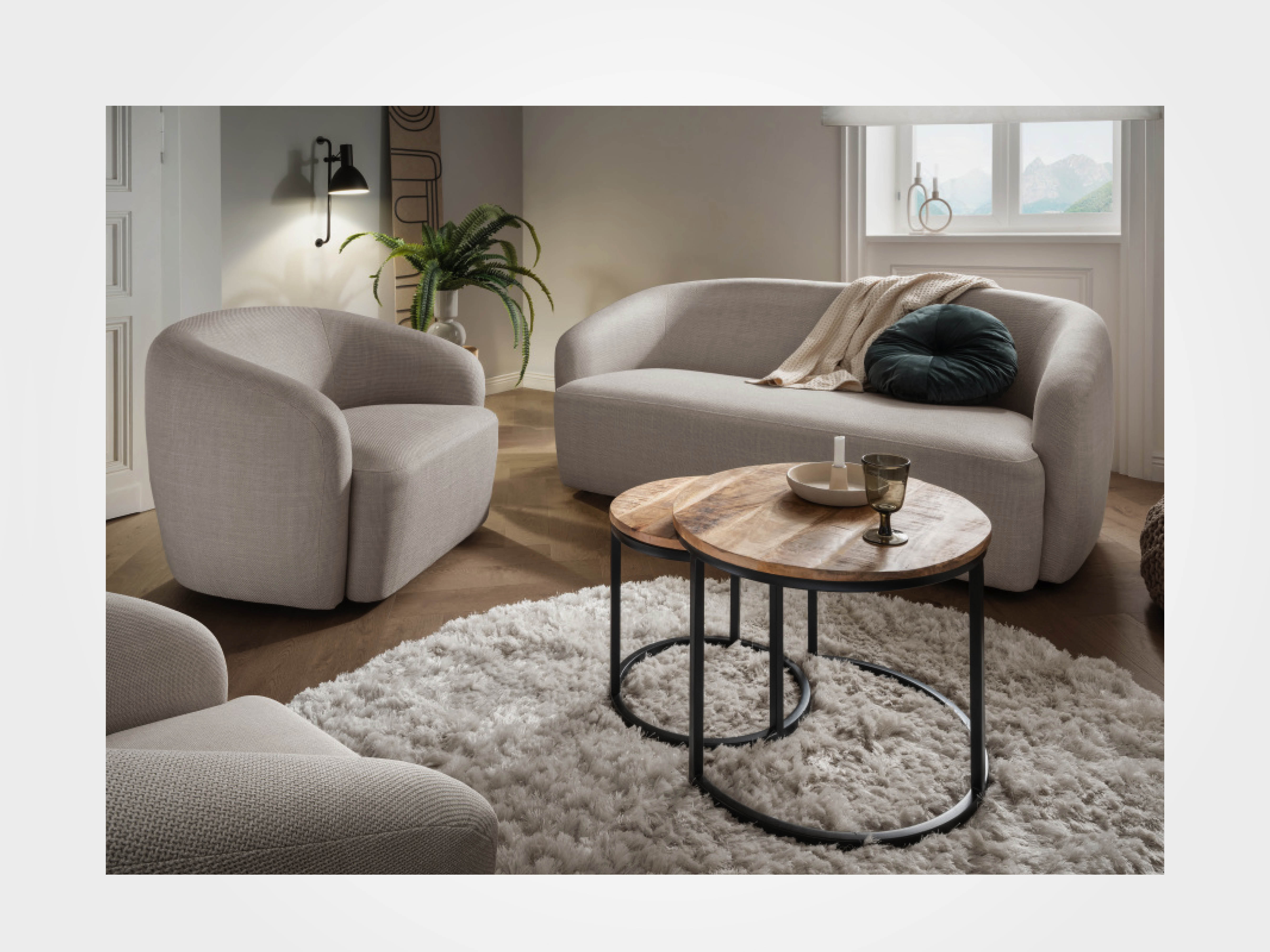 Indoor-Loungeset Loconia beige