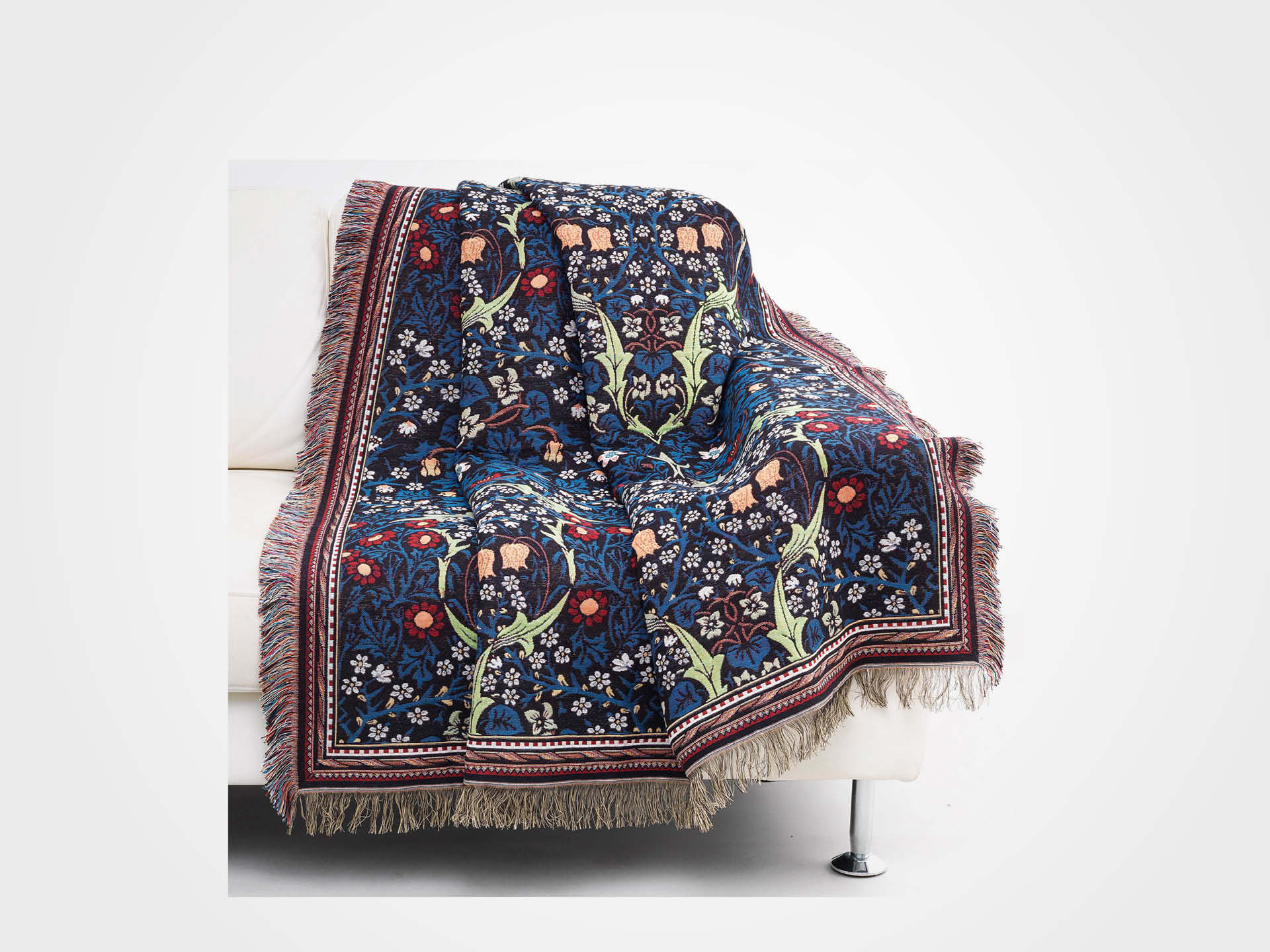 Wohnplaid "Schwarzdorn" - nach William Morris