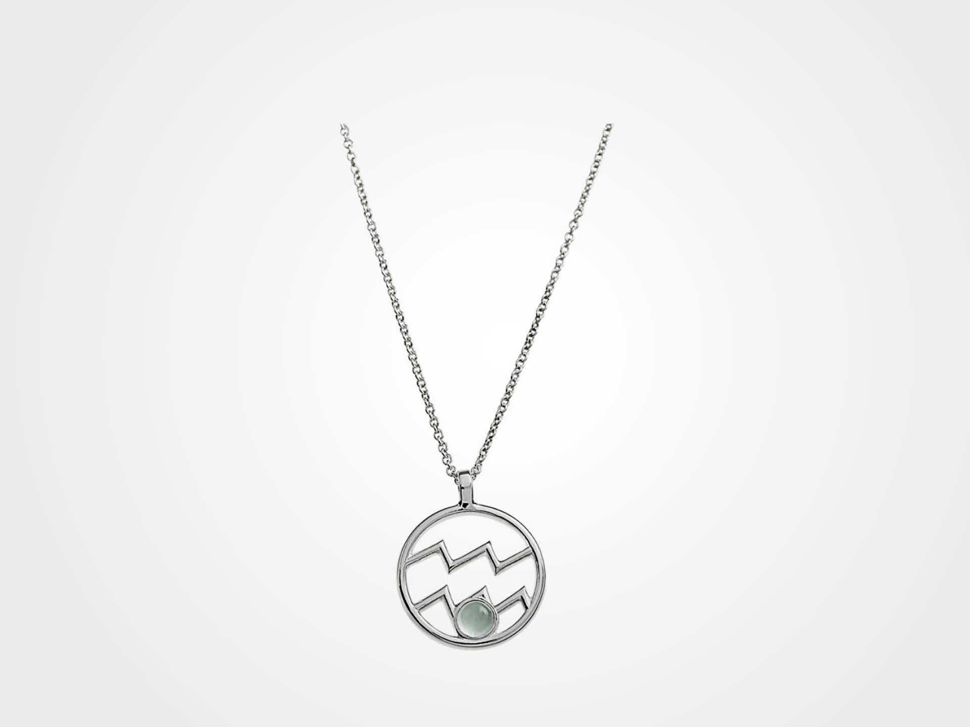 Kettenanhänger Sternzeichen Wassermann, mit Kette