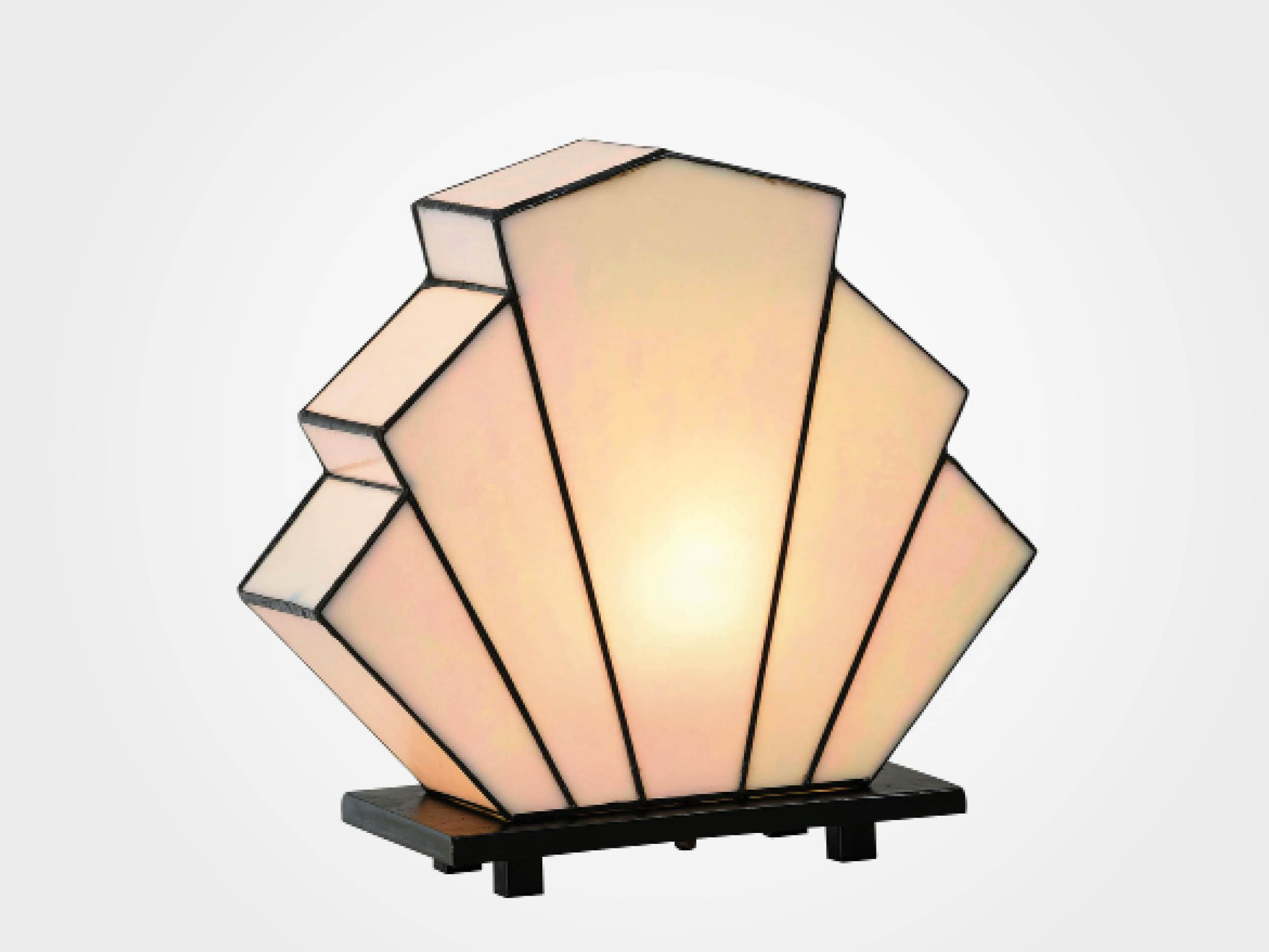 Art Déco Tischlampe "Fächer"
