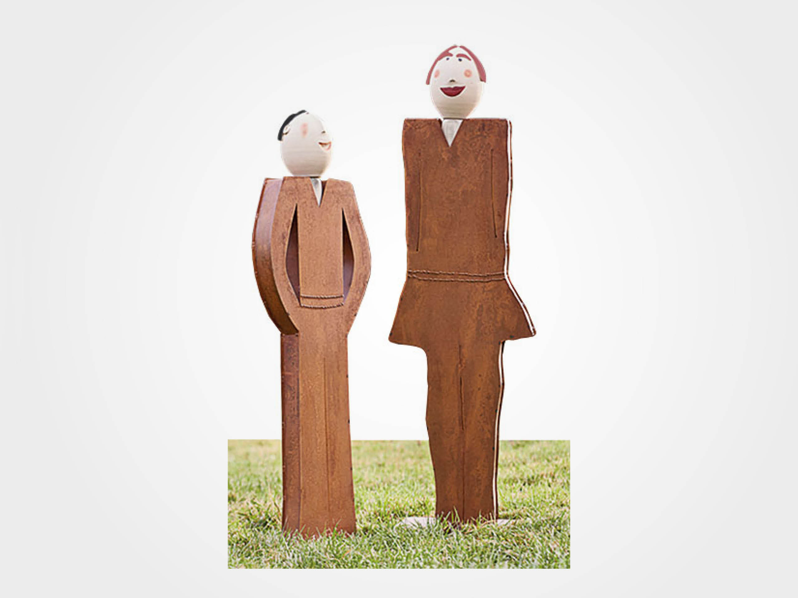 Susanne Boerner: 2 Gartenskulpturen "Paul & Paula" im Set