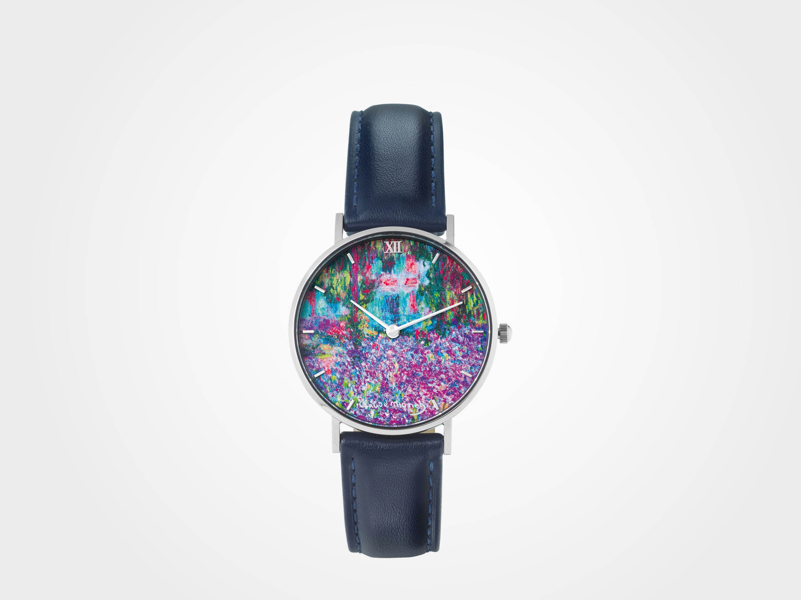 Künstler-Armbanduhr "Monet - Irisbeet in Monets Garten"