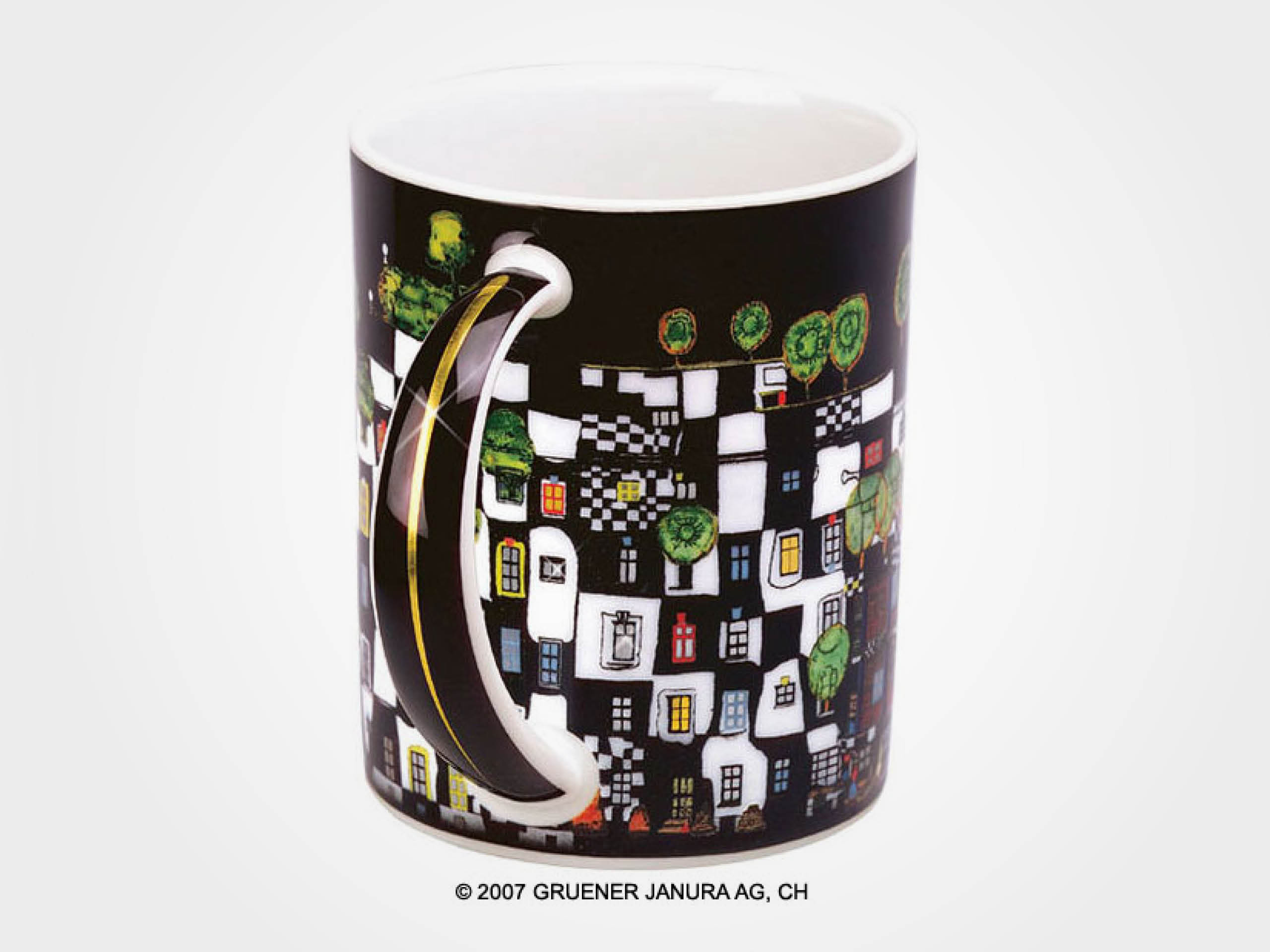 Friedensreich Hundertwasser: Magic Mug "KunstHausWien", Porzellan
