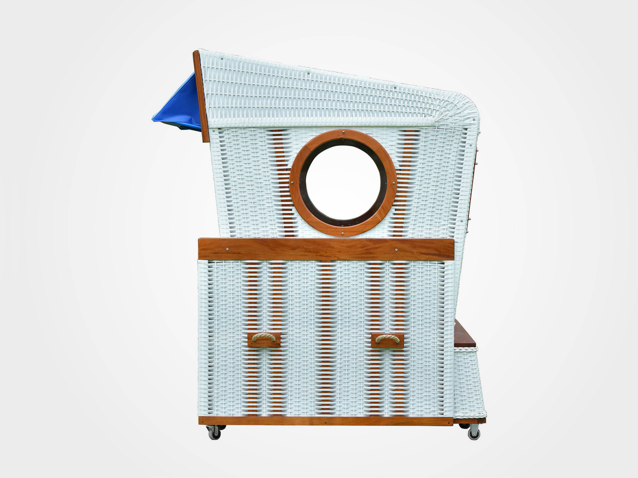 Strandkorb 6-Sitzer, Gosch-Lounge blau-weiß